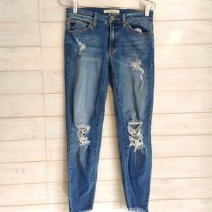 KANCAN GOT IT ALL DISTRESSED JEANS - LIGHT WASH